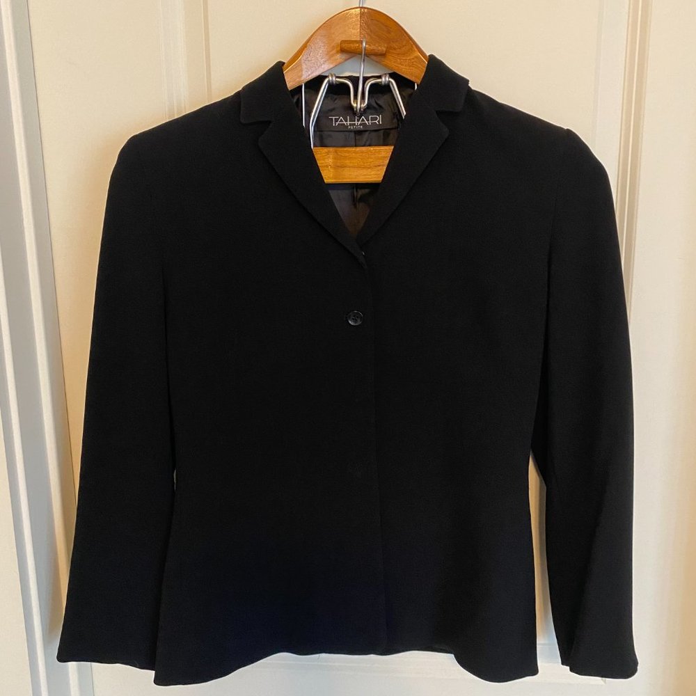 Tahari Black Pantsuit